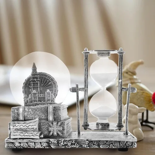 Vista 6 de Música Globo de Cristal Música Bola de Cristal Adorno de Arte Creativo Artesanía Decoración de Habitación Decoración de Mesa de Sala de Estar Reloj