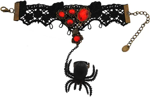 Vista 3 de MineSign Disfraces de Halloween, guantes sin dedos, pulsera de encaje, fiesta, boda, novia