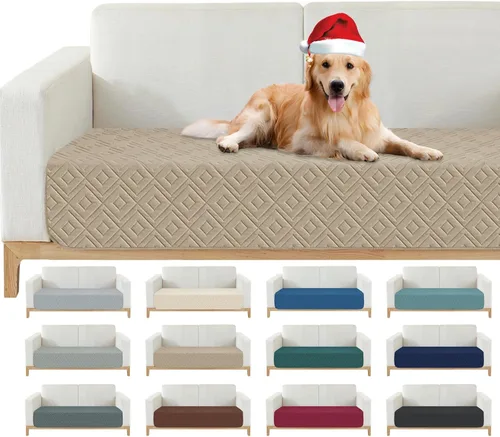 Vista 10 de Manta Impermeable para Sofá para Perros 2026 (30"x53") Cómoda Alfombrilla de Sofá de Dos Plazas para Mascotas con Respaldo Antideslizante, Forro
