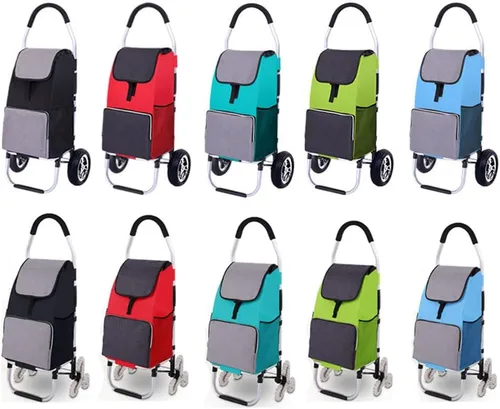 Vista 8 de Bolsa de repuesto para carrito de comestibles/carrito de compras - Bolsa de tela Oxford Trolley Waterproof Spare Bag with Side Pockets and Front