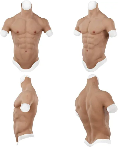 Vista 5 de YIQI Chaleco de silicona para el pecho de los músculos abdominales de silicona suave