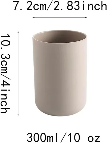 Vista 2 de Taza redonda de plástico para cepillo de dientes, taza de pareja, soporte creativo para cepillos de dientes para el hogar, taza de lavado simple