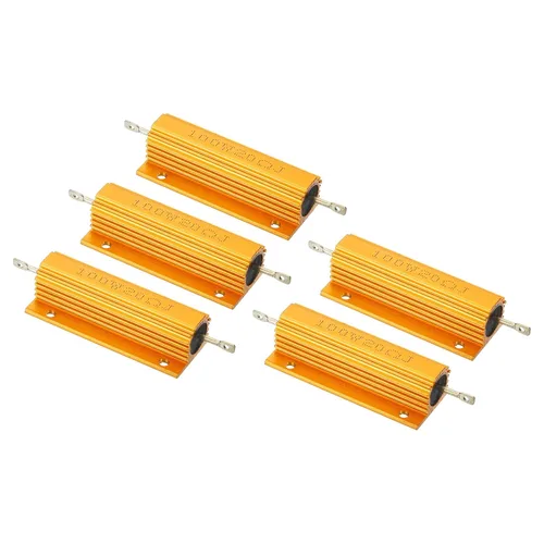 Vista 35 de PATIKIL Resistencia de carcasa de aluminio de 100 W 0.01 ohmios, paquete de 5 resistencias de carcasa de aluminio con carcasa de alambre enrollado