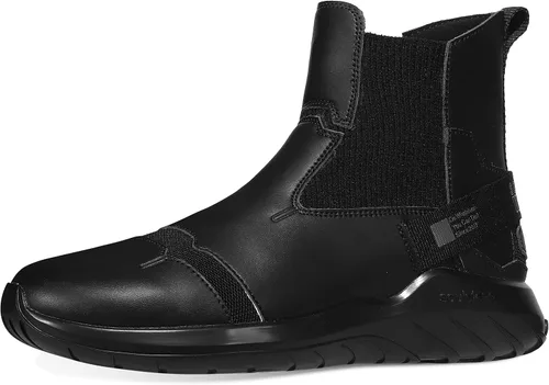Vista 3 de Soulsfeng Zapatillas de deporte altas de moda zapatos reflectantes de cuero empalme ligero antideslizante zapatos para caminar