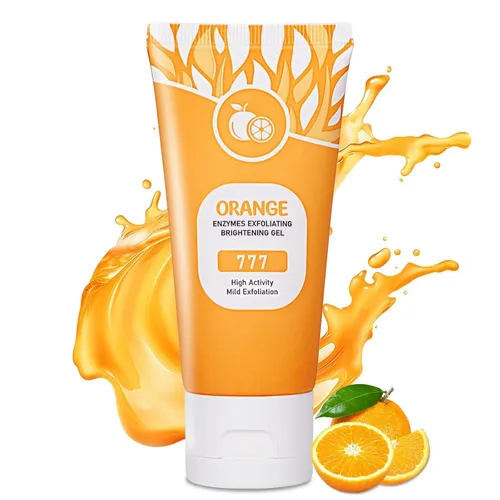 Vista 9 de 2 unidades de gel exfoliante naranja para la piel de la cara y el cuerpo, exfoliante hidratante de limpieza profunda, gel exfoliante de naranja