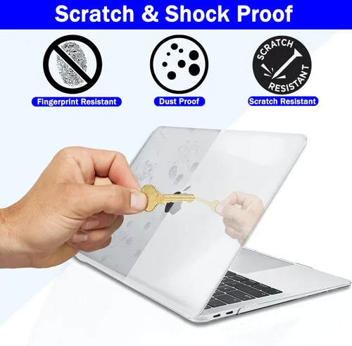 Vista 3 de GVTECH Funda para MacBook Air de 13 pulgadas (2010-2017) A1369 A1466 carcasa rígida de plástico, carcasa negra