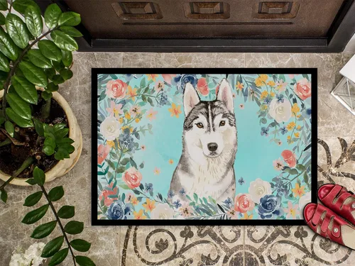 Vista 3 de Caroline's Treasures CK3408JMAT - Felpudo de Husky siberiano de 24 x 36 pulgadas, para interiores y exteriores, para entrada, antideslizante