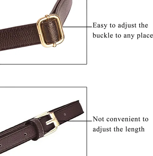 Vista 5 de Beaulegan Correa de repuesto para bolso, cuero de microfibra de grano completo, 59 pulgadas de largo ajustable para bolsa de hombro cruzada, Camel