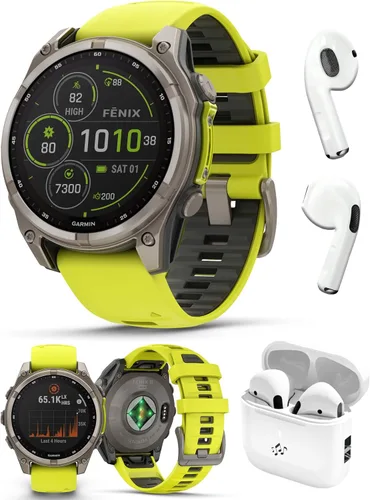 Vista 10 de PlayBetter Garmin Fenix 8 AMOLED (1.7", Plata/Whitestone) Reloj inteligente multideportivo GPS con pantalla táctil de 1.3” y auriculares