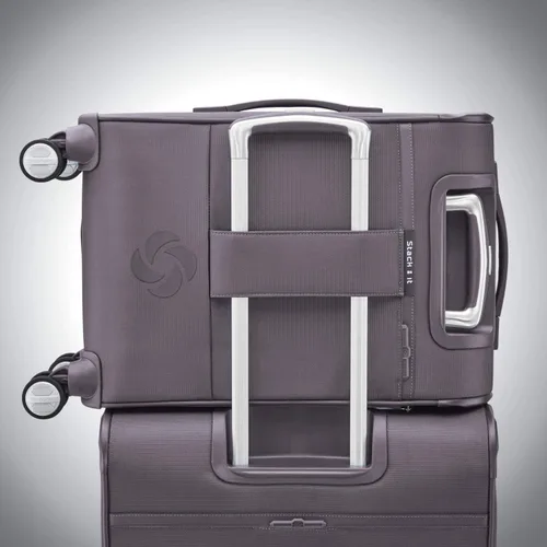 Vista 3 de Samsonite Solyte DLX Softside - Equipaje extensible con ruedas giratorias, Gris mineral), 123567-1560