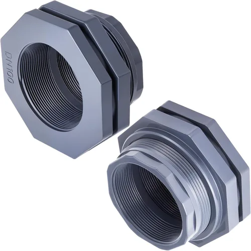 Vista 23 de 4 unids 1 pulgada mamparo montaje PVC Npt tanque conector