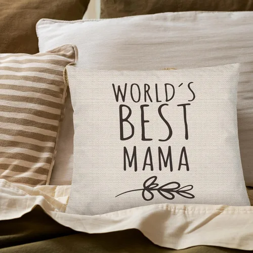 Vista 2 de Fundas de almohada de 18 x 18 pulgadas, regalos para mamá para el día de la madre, cumpleaños de parte de hija e hijo, funda de almohada decorativa
