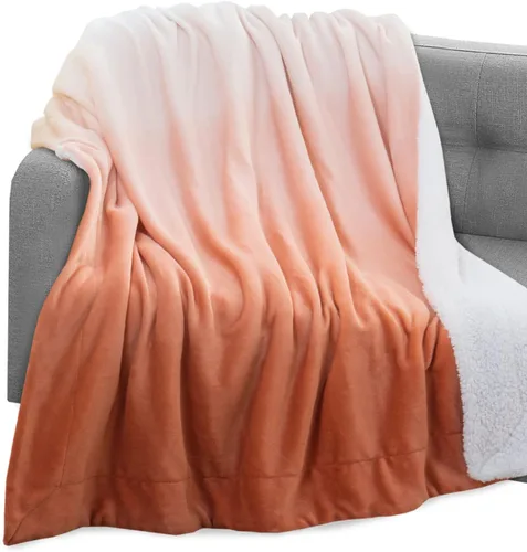 Vista 37 de Elegant Comfort Manta, Manta Reversible de Franela Sherpa, Ultra-Suave, Mullida, Acogedora y Afelpada - Manta Decorativa Ligera para Todas las Gris