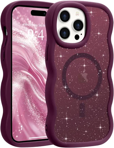 Vista 33 de Pepmune - Funda para iPhone 12 Pro Max con marco ondulado y estructura rígida, color mate claro, cubierta trasera unisex, compatible con Magsafe