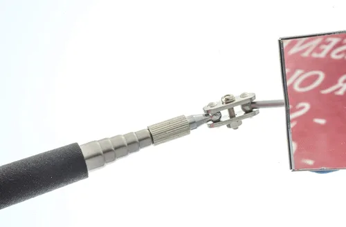 Vista 8 de SE Espejo rectangular telescópico de 33 pulgadas con mango de agarre de cojín, ajustable, giratorio de 2 x 3.5 pulgadas para automóviles, inspección