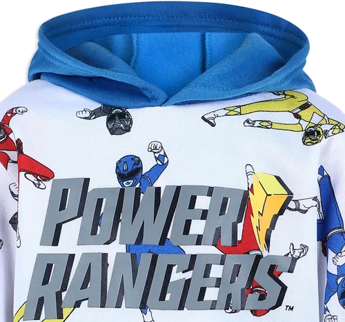 Vista 4 de Hasbro Power Rangers Boys Hooded Sweatshirt and Jogger Set for Little Kids Blue