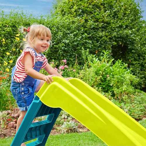 Vista 8 de Fun N Fold Slide para niños, juego para interiores o exteriores con escalones anchos y superficie deslizante suave para un juego activo seguro