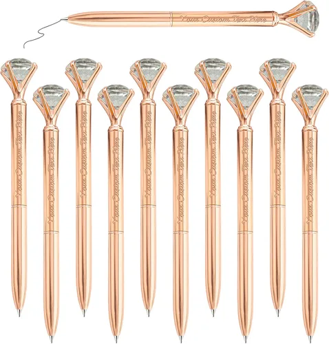 Vista 37 de Bolígrafos personalizados de diamantes personalizados con nombre a granel de metal de cristal grabado, bolígrafos divertidos brillantes a granel