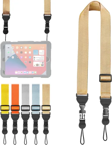 Vista 7 de FIEIL Correa de hombro ajustable, correa de nailon para cámara, cómoda correa para el cuello para iPad, tableta de teléfono celular, cámara, laptop
