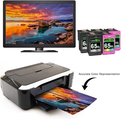 Vista 4 de 65XL - Cartucho de tinta remanufacturado de color negro para HP Ink 65 HP65 XL HP65XL para Envy 5055 5052 5010 5070 5014 Deskjet 3755 3772 2600 3752