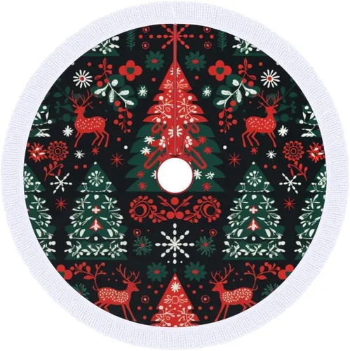 Vista 8 de Decoraciones navideñas, falda de árbol personalizada para Navidad, Pascua, primavera patriótica verano falda de árbol mexicano, regalos
