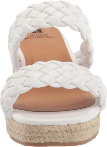 Vista 2 de WHITE MOUNTAIN Salvadora - Sandalia de plataforma para mujer, Blanco