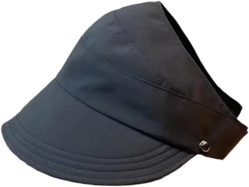 Vista 3 de Women's Wide Brim Sun Hat Breathable UV Protection Fishing Cap Beige