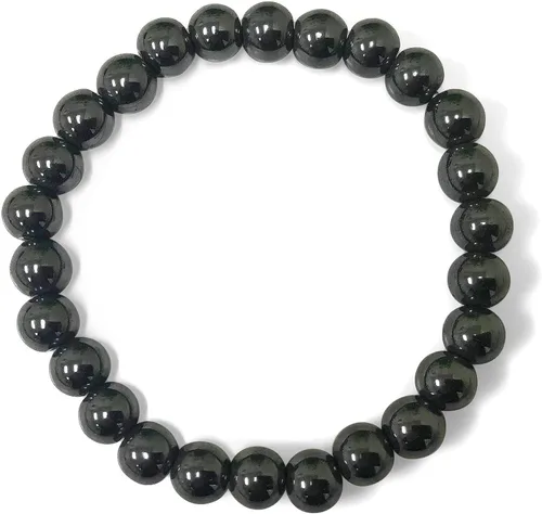 Vista 255 de Gem Avenue Handmade Round Bead Stretch Bracelet Unisex Natural Stone Beaded Jewelry for Men & Women, Elastic Wristband for Daily Wear