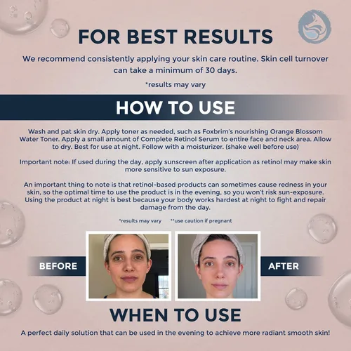 Vista 7 de Foxbrim Naturals Youthful Skin Duo: suero de colágeno peptídico y suero facial de retinol