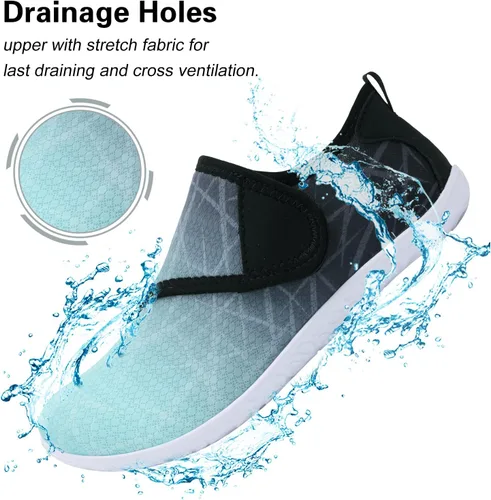 Vista 3 de Lisdwde Zapatos de agua antideslizantes para hombre y mujer, zapatos de natación, deportes de playa, secado rápido, zapatos de calcetín para mujeres