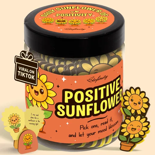 Vista 28 de Stofinity Tarro de 60 tarjetas de afirmación de pepinillos positivos – Regalo de aliento, positividad y apoyo emocional para niñas adolescentes