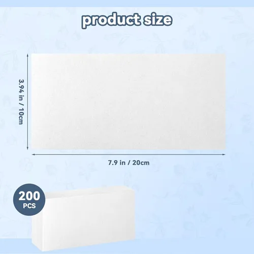 Vista 2 de Norme 200 piezas de 4 x 8 pulgadas de respaldo estabilizador de bordado para gorras y sombreros, máquina de corte de 3 onzas, hojas precortadas