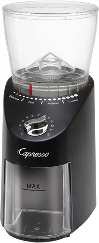 Vista 4 de Capresso Infinity Plus Molinillo de Fresas Cónicas, Negro