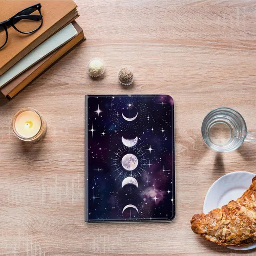 Vista 21 de Funda para tablet Kinlde Fire HD 10 (11ª generación 2021) Fire HD 10 Plus 2021, delgada, de piel sintética, con función atril, función atril