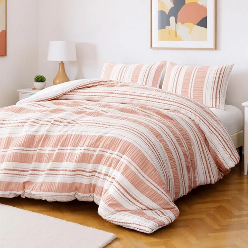 Vista 8 de Amazon Basics - Juego de edredón de 2 piezas, edredón de microfibra jacquard y funda de almohada, ropa de cama para todas las estaciones, Beige a