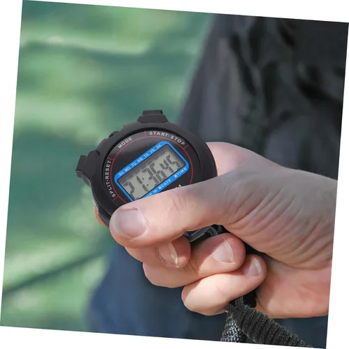 Vista 5 de DECHOUS Digital Stopwatch with Date Display Lightweight Portable Timer for Swimming Running Yoga Training Sports Timer for Coaches Black