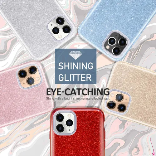 Vista 7 de MATEPROX Funda protectora compatible con iPhone 11 Pro Max, funda protectora Bling Sparkle para niñas y mujeres para iPhone 11 Pro Max de 6.5