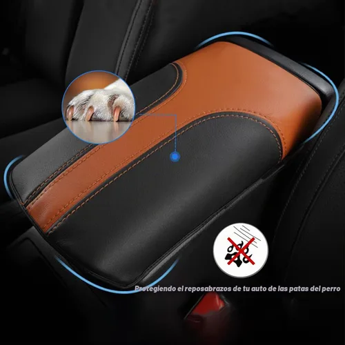 Vista 3 de Funda para reposabrazos de consola central de automóvil para Nissan Rogue 2014-2020, de cuero, antiarañazos, protector de tapa de caja central Cuero