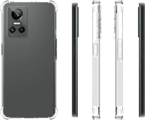 Vista 2 de USTIYA Funda para Realme GT Neo 3 Clear TPU Cuatro Esquinas Funda Protectora Transparente Suave Funda