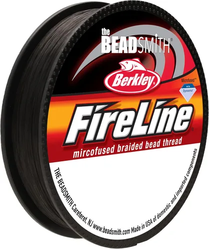 Vista 14 de The Beadsmith Fireline by Berkley - Hilo trenzado microfusionado - Prueba de 4 libras, diámetro de 005"/.12mm, carrete de 50 yardas, color cristal