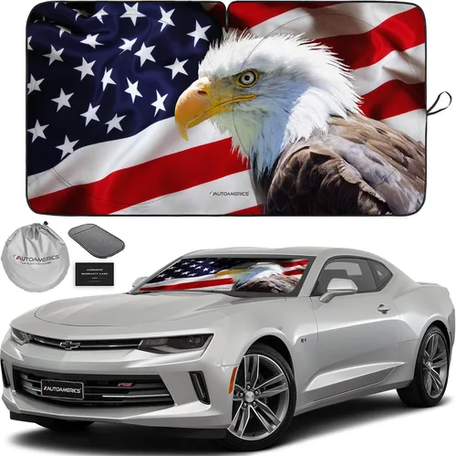 Vista 28 de Parasol de Parabrisas de Una Pieza - Parasol Cromado Líquido Plegable para Ventana Delantera de Auto para Carros SUV Camión - Protector Visor