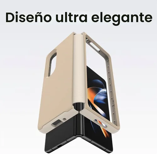 Vista 2 de OtterBox Symmetry Flex Series - Funda para Samsung Z FOLD4, diseño de Don't Even CHAI (marrón)