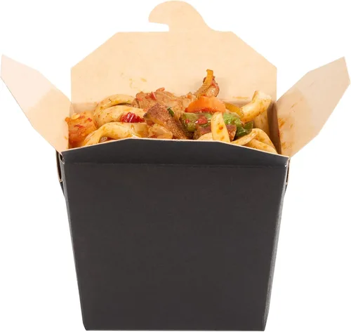 Vista 10 de Restaurantware Cajas chinas para llevar, paquete de 25 cajas de 8 onzas, resistentes a la grasa, contenedores de comida para llevar, desechables