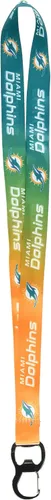 Vista 8 de NFL equipo Ombre Lanyard con mosquetón estilo abridor de botellas y correa de poliéster suave