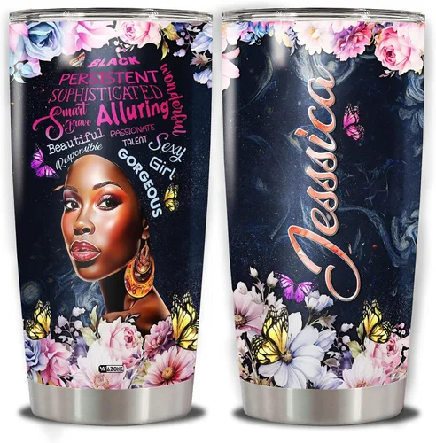 Vista 11 de WAZONE Vaso de aguacate personalizado con tapa con nombre personalizado de 20 onzas, 30 onzas, acero inoxidable, aislado, taza de viaje, linda taza