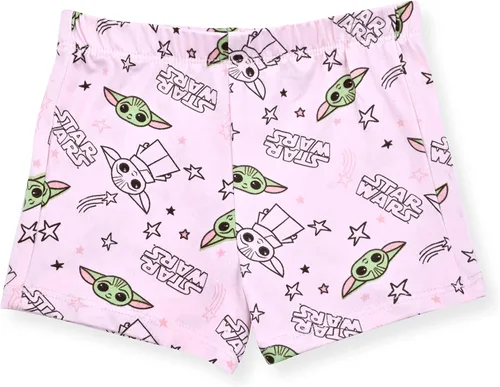 Vista 2 de Lucasfilm - Conjunto de 2 prendas cortas para bebé Yoda Lounge para niña, Rosado