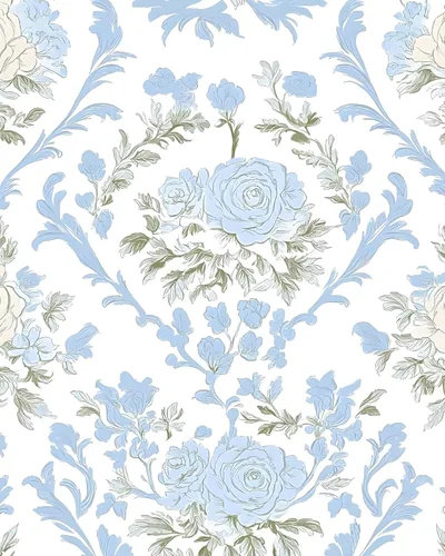 Vista 8 de ILHIIOR Papel tapiz floral rosa para despegar y pegar, papel de contacto con hojas bohemias, flores amarillas, extraíble, autoadhesivo, impermeable