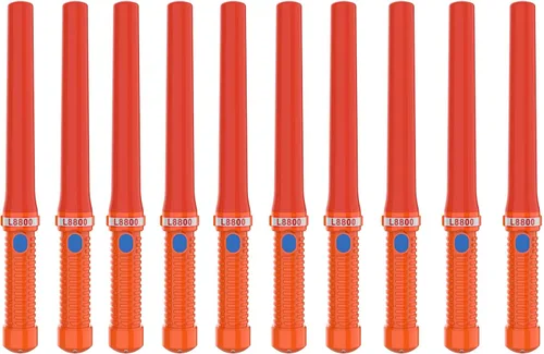 Vista 11 de Bastones LED de control de tráfico de 16 pulgadas, varita de tráfico de señal con 2 pilas C de celda seca (no incluidas), varita de seguridad
