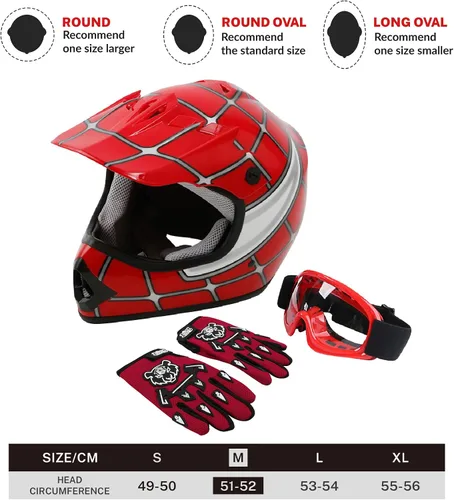 Vista 65 de SLMOTO - Casco DOT para niños y jóvenes, casco de motocross para todoterreno y calle, casco de motocicleta, casco de bicicleta de tierra, motocross