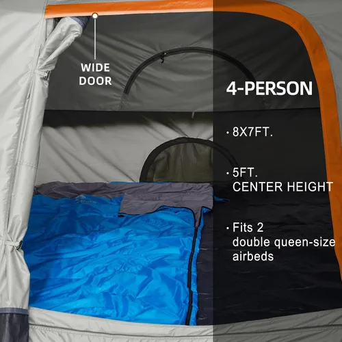 Vista 5 de CAMEL CROWN Tents for Camping 4/6 Person Tent Waterproof Easy Setup Backpacking Tents